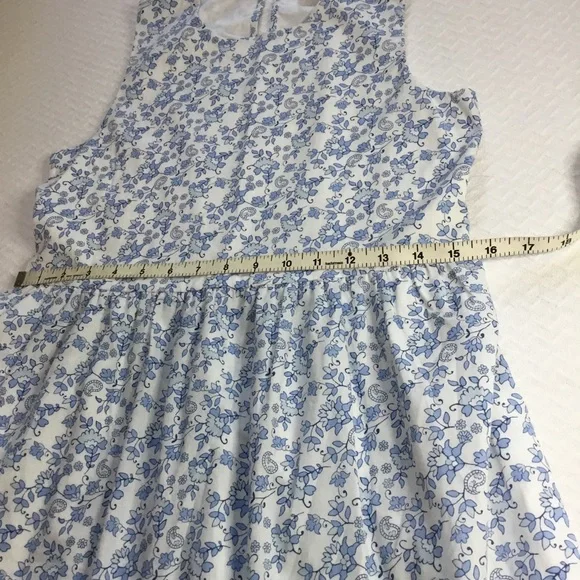 Abercrombie Kids Blue Poplin Tiered Maxi Dress Size 15-16 - Picture 9 of 12